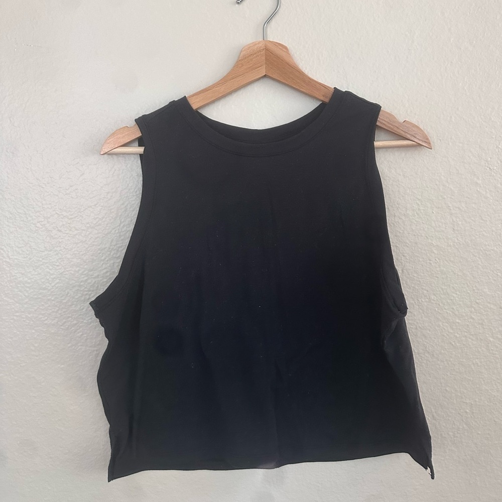 Black High Neck Workout Top